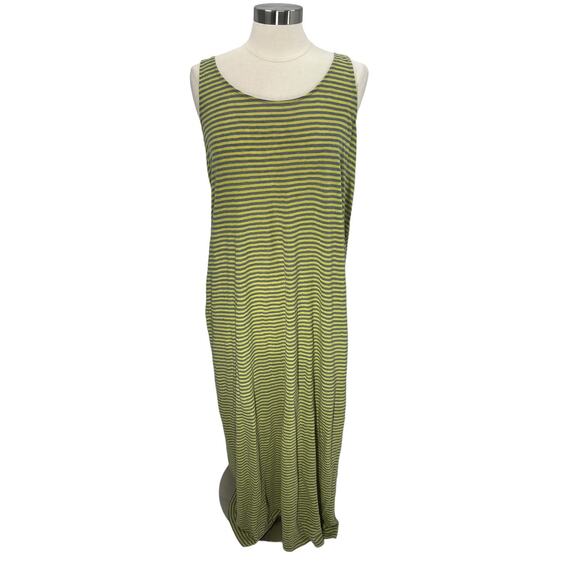 EILEEN FISHER 100% Linen Striped Maxi Dress SZ MD - Picture 1 of 13